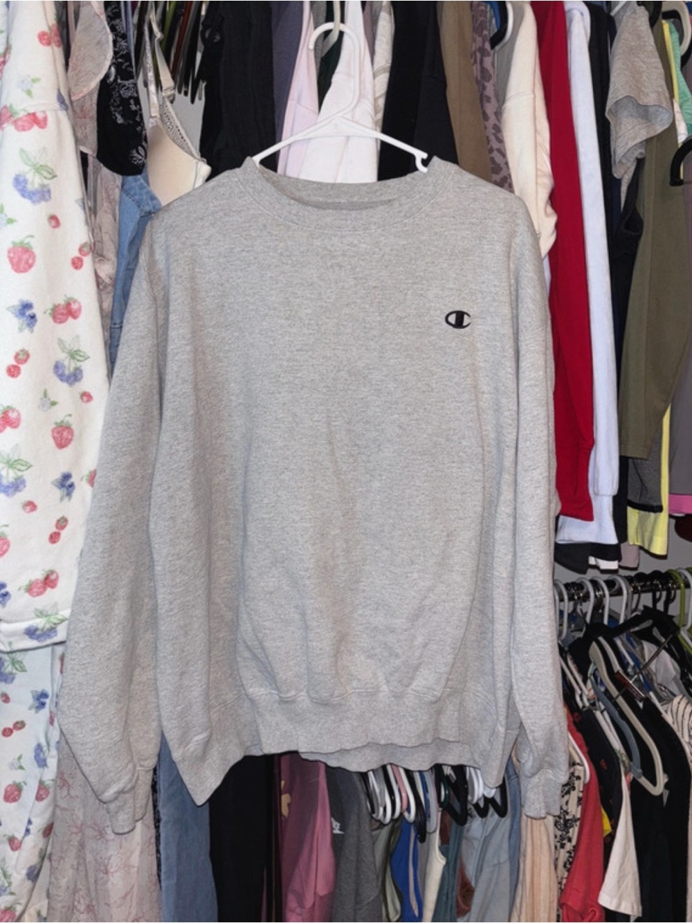 Champion Light Grey Pullover Sweatshirt